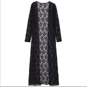 Lace long jacket, lace top